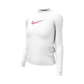 Nike Girl's Swoosh Long Sleeve Hydroguard  Girls Rash Guard  Nike