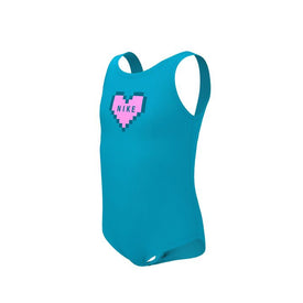 Nike Girl's Multi Logo U-Back One Piece  Girls One Piece  Nike