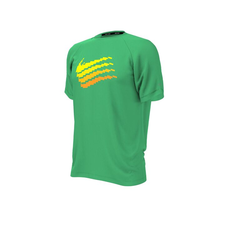 Nike Men Digi Swoosh Short Sleeve Hydroguard  Short Sleeve Rash Guard  Nike