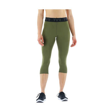 Tyr Base Kinetic Women's Mid-Rise Logo 18in Leggings - Solid  Leggings  Tyr