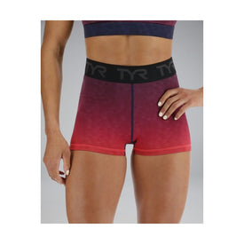 Tyr Base Kinetic Women's Mid-Rise 2in Logo Shorts - Ember  Activewear  Tyr
