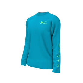 Nike Boy's Smiles Long Sleeve Hydroguard  Long Sleeve Rash Guard  Nike