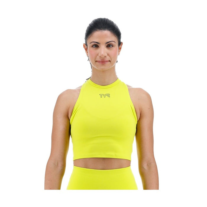 Tyr Base Kinetic Women's Cropped High Neck Tank - Solid