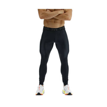 Tyr Men's Full Length Compression Leggings - Solid  Competition Swimsuits  Tyr