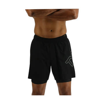 Tyr Hydrosphere Men's Lined 6in Momentum Big Logo Shorts - Solid  Boardshorts  Tyr