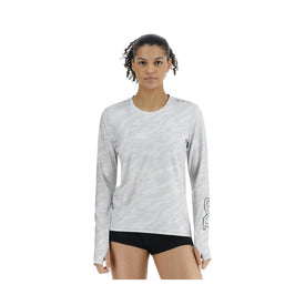 Tyr SunDefense Women's Vented Long Sleeve Crew Shirt - Camohex  Warm-Ups  Tyr