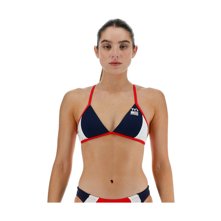 TYR Women's Standard Triangle Tieback Bikini Top - Sol  Bikini Top  Tyr