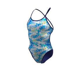 Nike Hydrastrong Multi Print Reversible Tie-Back One Piece Swimsuit  Team Print  Nike