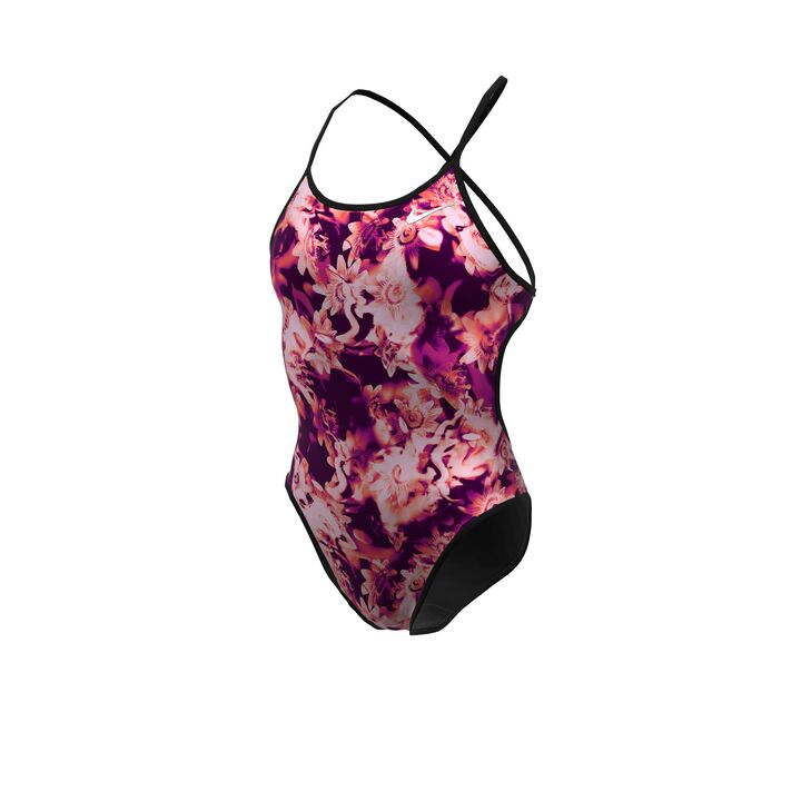 Nike Hydrastrong Multi Print Reversible Tie-Back One Piece Swimsuit  Team Print  Nike