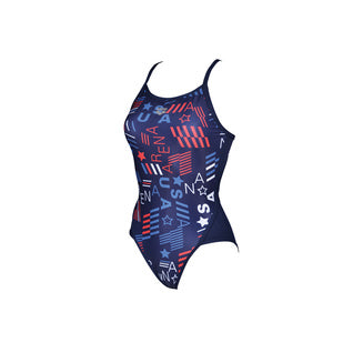 Arena Blue Usa Superfly Back One Piece Suit