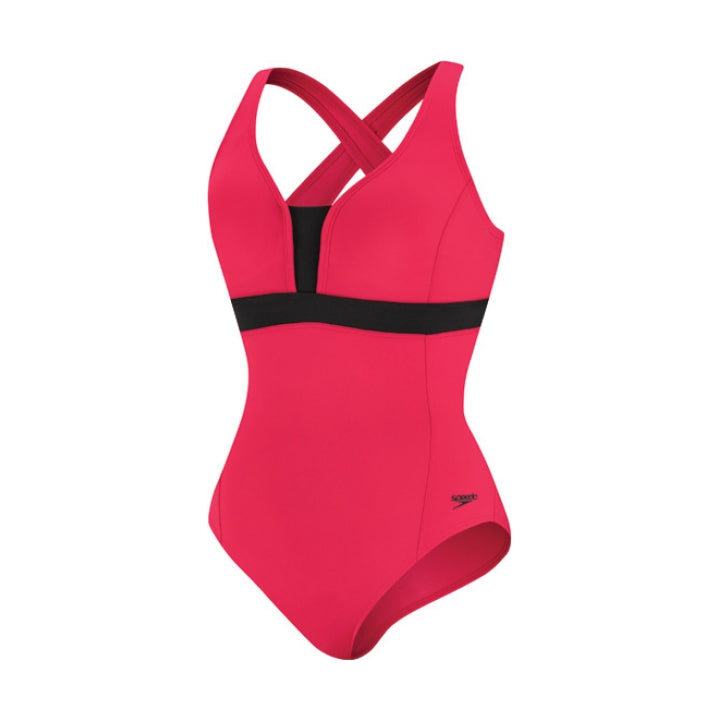 Speedo Swimsuit Color Blocked  One Piece Swimsuits  Speedo