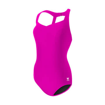 Tyr Women's Pink Halter Controlfit Swimsuit  One Piece Swimsuits  TYR